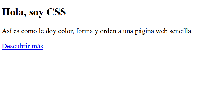 Foto del antes de CSS
